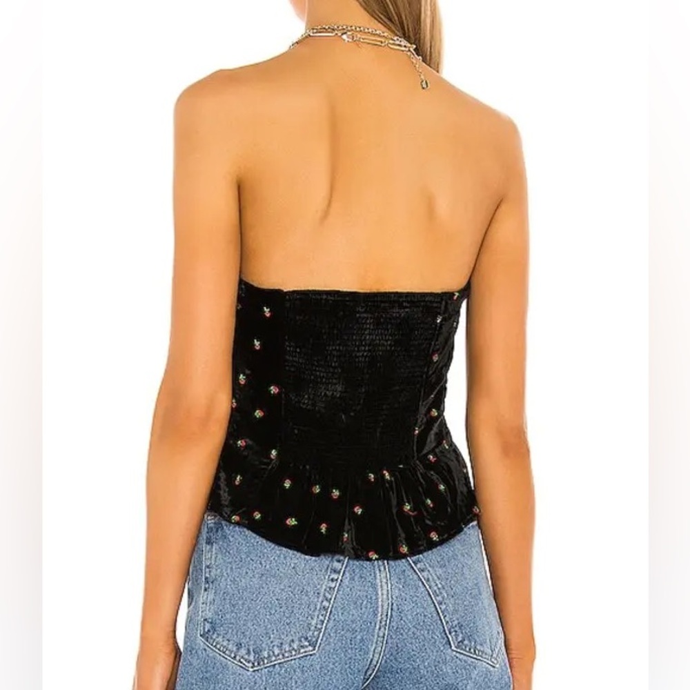 NWOT Free People Rosie Embroidered Bustier Top - Picture 4 of 10